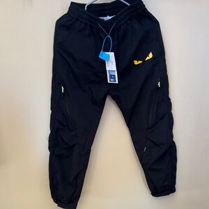 NWT Kids Black Jogger Pants with Yellow Accent